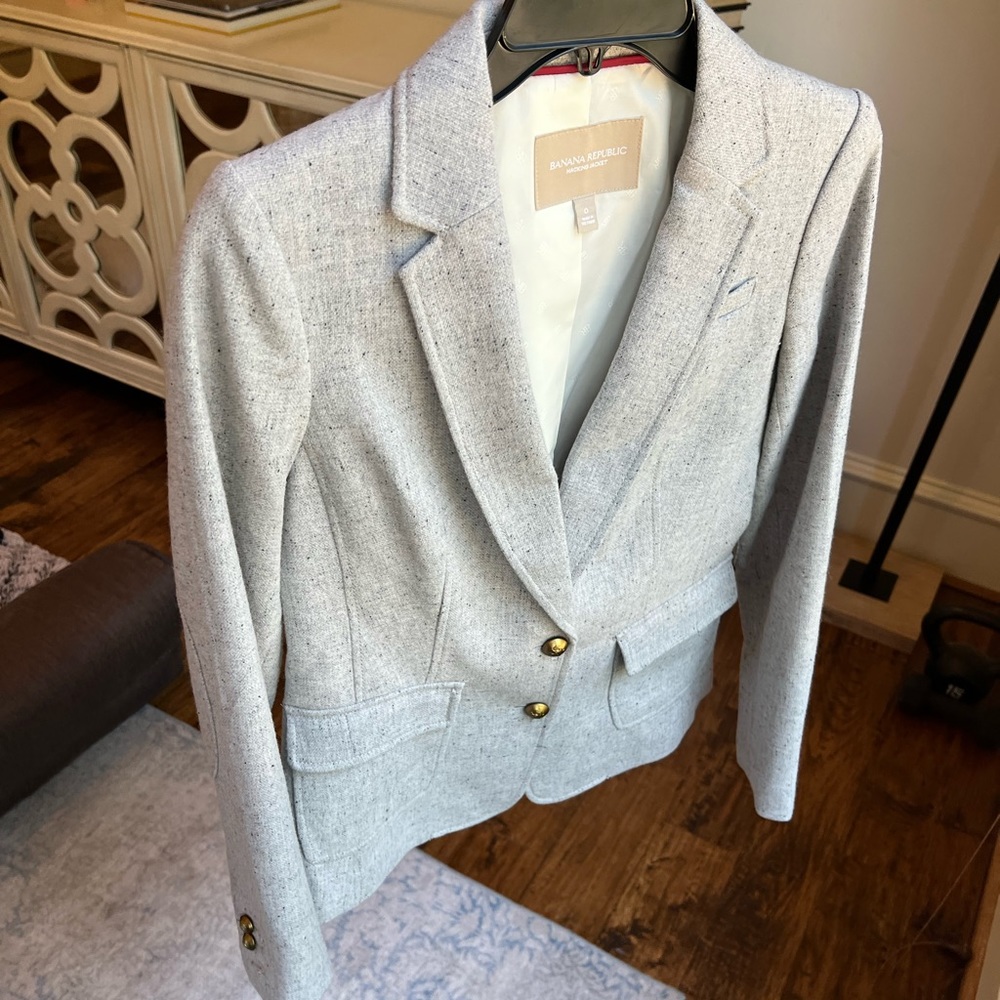 Banana Republic Button Collar Blazer Jacket - Wool Blend